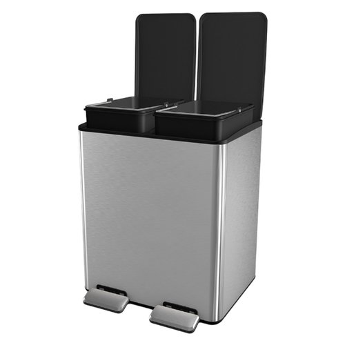 Pattumiera differenziata Amicasa Art.14 (2x15 lt.) coperchio a pedale