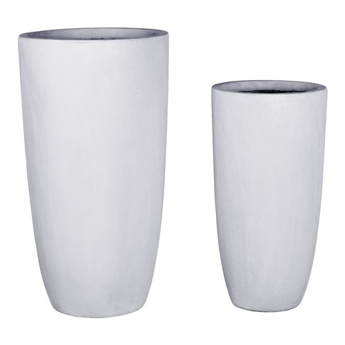 Set vasi piante Amicasa 3016112 (32, 41 cm) Bianco crema