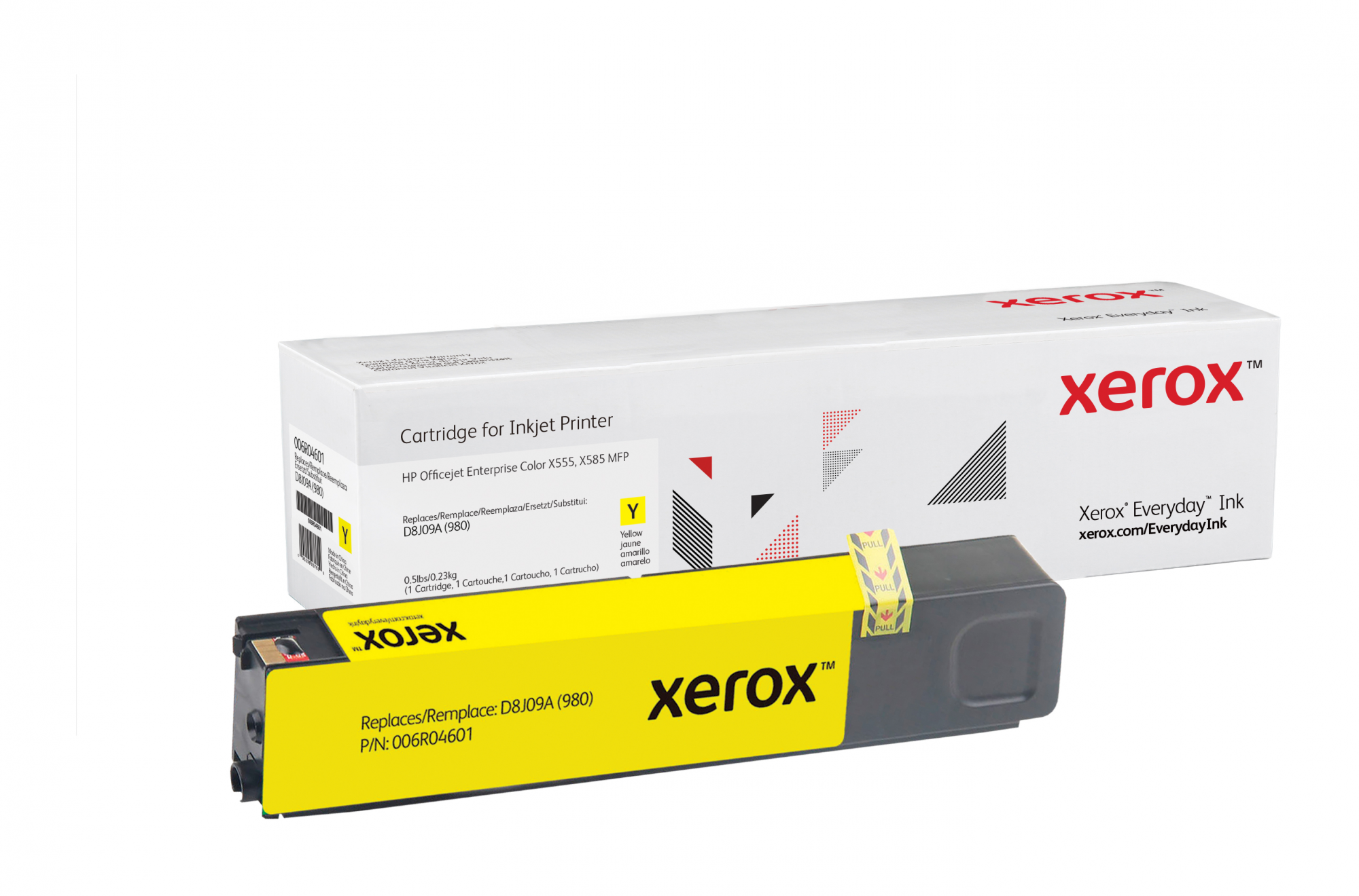 Image of D8J09AHP 980YellowEveryday Yellow Cartridge compatible with HP 980 (D8J09A), Compatible cartridge for XET Pagewide Ink (006R04601)HP Officejet Enterprise Color X555, X585 MFP