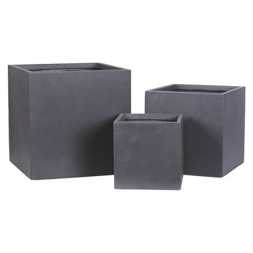 Set vasi piante Amicasa AP11524 (30, 40, 50 cm) Bianco crema