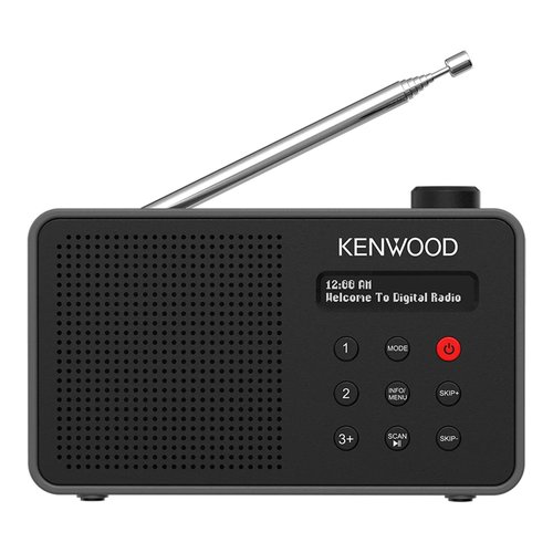 Radio Kenwood CR M25DAB B DAB+ Automatic Safety Alert Black e Grey