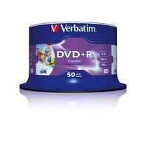 Verbatim DVD+R Wide Inkjet Printable No ID Brand 4,7 GB 50 pz