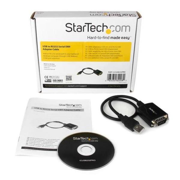 Image of StarTech.com Cavo adattatore DB9 USB a seriale RS-232 30 cm, con interfaccia COM