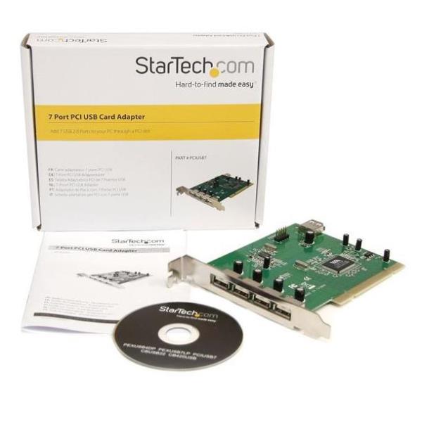 Image of StarTech.com Scheda Pci con 7 porte USB 2.0 ad alta velocità
