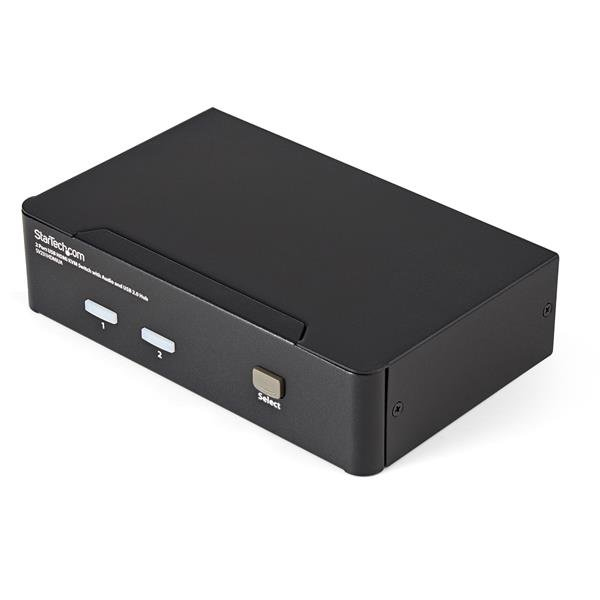 Image of StarTech.com Switch KVM HDMI USB 2 porte, con audio e hub USB 2.0