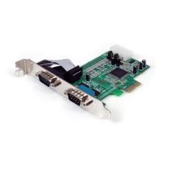 Image of StarTech.com Scheda Seriale PCI Express con 2 Porte - Controller PCIe RS232 - 16550 UART - Scheda Seriale di Espansione DB9 a Profilo Basso - Compatibile Windows e Linux