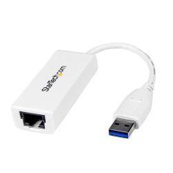 Image of StarTech.com Adattatore di rete NIC USB 3.0 a Ethernet Gigabit RJ45 10/100/1000 Mb/s - M/F Bianco
