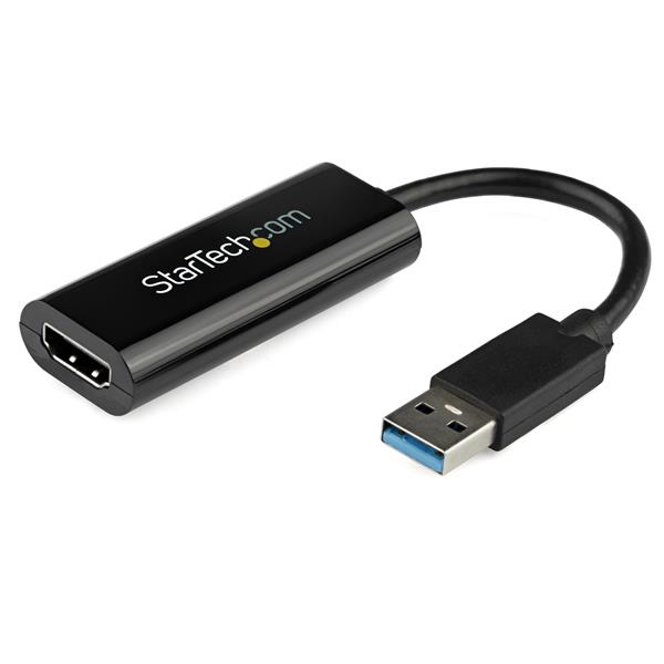 Image of StarTech.com Adattatore da USB 3.0 a HDMI - 1080p (1920x1200) - Sottile/Compatto convertitore video da USB Type-A a HDMI per monitor - Nero - Solo Windows