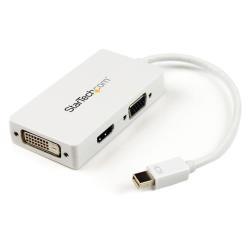 Image of StarTech.com Adattatore Mini DisplayPort a HDMI, DVI & VGA - Convertitore mDP per macbook 3 in 1 - bianco