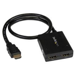 Image of StarTech.com Sdoppiatore Splitter HDMI 4k @ 30hz 1x2 da 1 a 2 porte Alimentato con Adattatore o USB