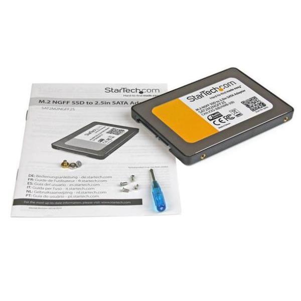 Image of StarTech.com Adattatore SSD M.2 a 2,5" SATA III - Convertitore NGFF Disco rigido a stato solido SSD con custodia protettiva