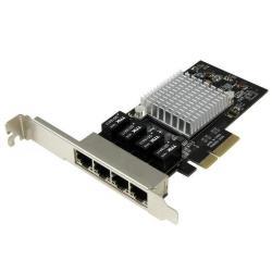 Image of StarTech.com Scheda di rete PCIe Gigabit Power over Ethernet a 4 porte - Adattatore PCI express - Intel I350 NIC