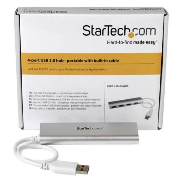 Image of StarTech.com Hub USB a 4 porte, Da USB A a 4 porte USB-A, USB 5Gbps, design robusto, alimentazione via bus, hub USB 3.0 portatile per notebook