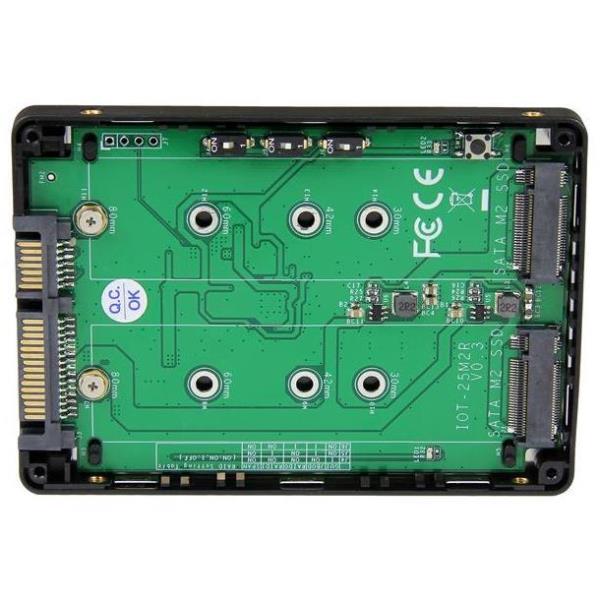 Image of StarTech.com Adattatore SATA dual M.2 NGFF con RAID - 2x M.2 SSD a 2,5" SATA (6Gbps)