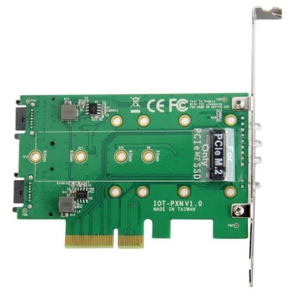 Image of StarTech.com Adattatore SSD M.2 NGFF a 3 porte - 1x M.2 PCIe ( NVMe) , 2x M.2 SATA III M.2 - PCIe 3.0