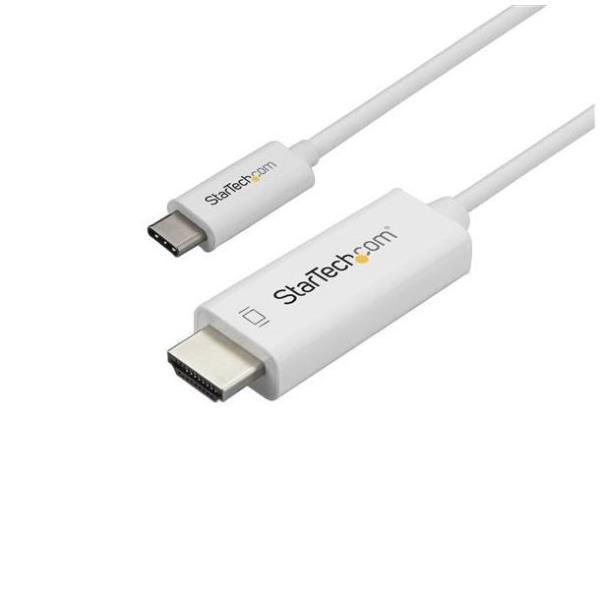 Image of StarTech.com Cavo HDMI a USB-C da 1m - Cavetto USB 3.1 Tipo C a HDMI - 4k a 60Hz - Bianco