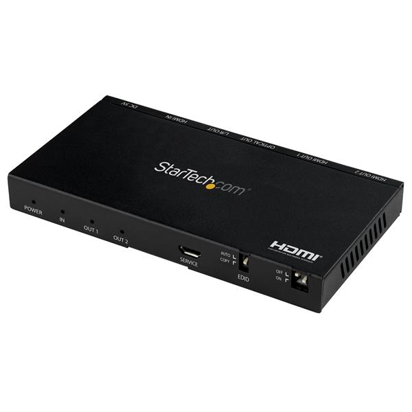 Image of StarTech.com Sdoppiatore Splitter HDMI a 2 porte - 4K 60Hz con scaler video incorporato