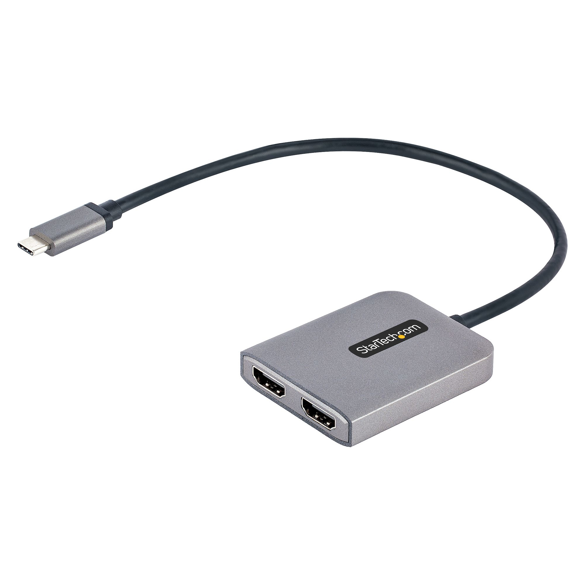 Image of StarTech.com Adattatore USB-C HDMI - Hub USB C MST a Doppio HDMI 4K 60Hz - Convertitore USB Type-C a Multi Monitor HDMI per Notebook con cavo da 30 cm - Splitter HDMI / Hub HDMI Multi-Stream Trasport, HDR