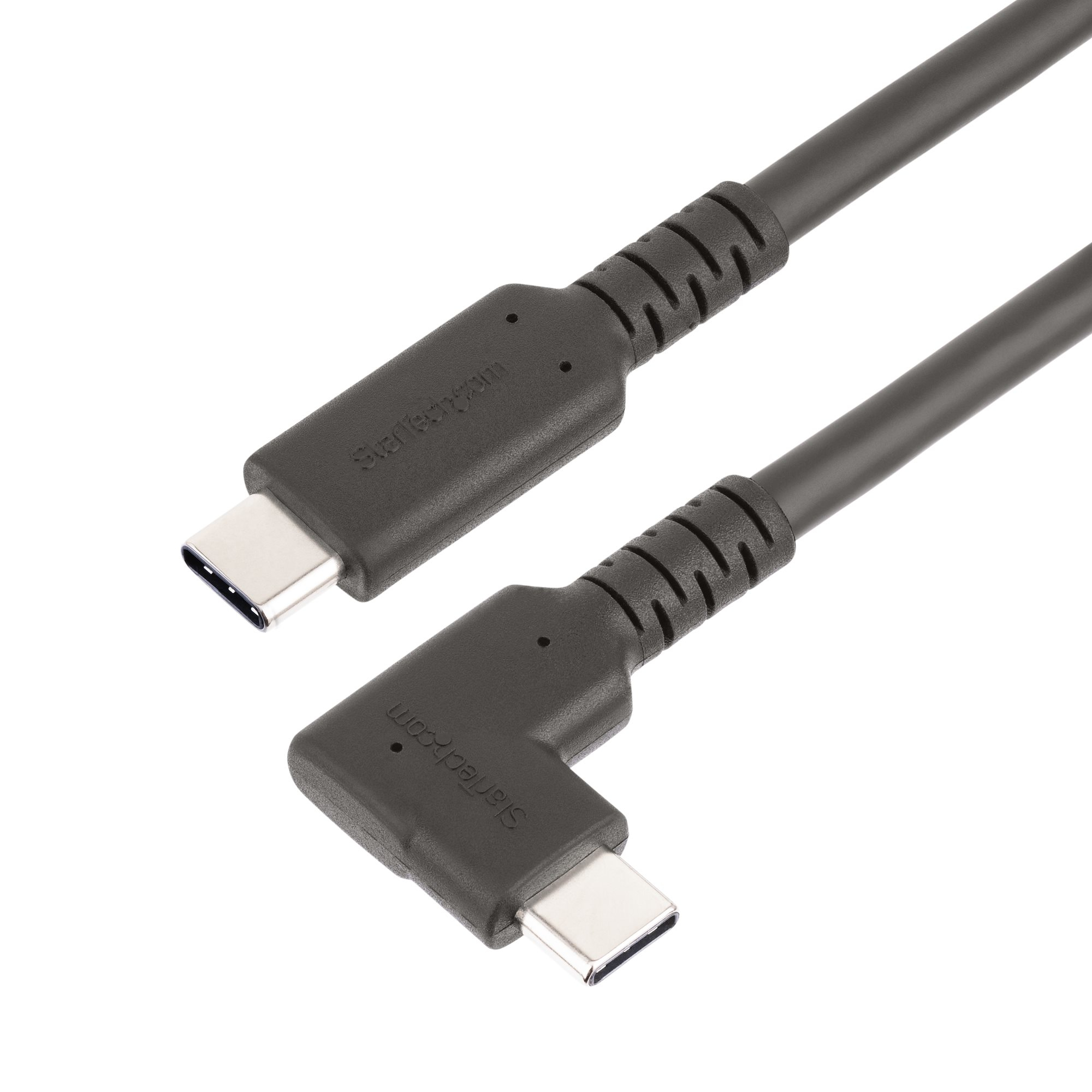 Image of StarTech.com Cavo USB-C angolare robusto da 1 m, USB 3.2 Gen 2 (10 Gbps), cavo di trasferimento dati USB type-C ad angolo retto, DP Alt Mode 4K 60Hz, 100W Power Delivery - Cavo USB Tipo C a 90 gradi