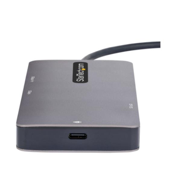 Image of StarTech.com Adattatore USB C Multiporta, Doppio HDMI 4K 60Hz, Hub USB A 5Gbps a 2 porte, 100W Power Delivery Pass-Through, GbE, SD/MicroSD, Cavo da 30cm, Dock da viaggio, Docking Station USB-C per Laptop
