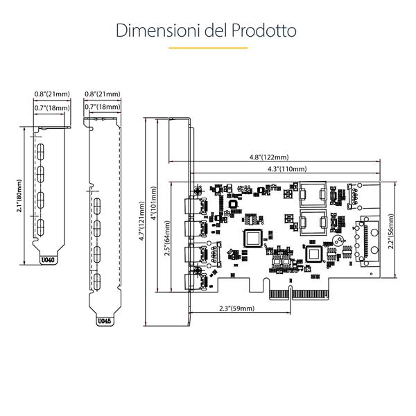 SCHEDA PCIE USB A 5 PORTE