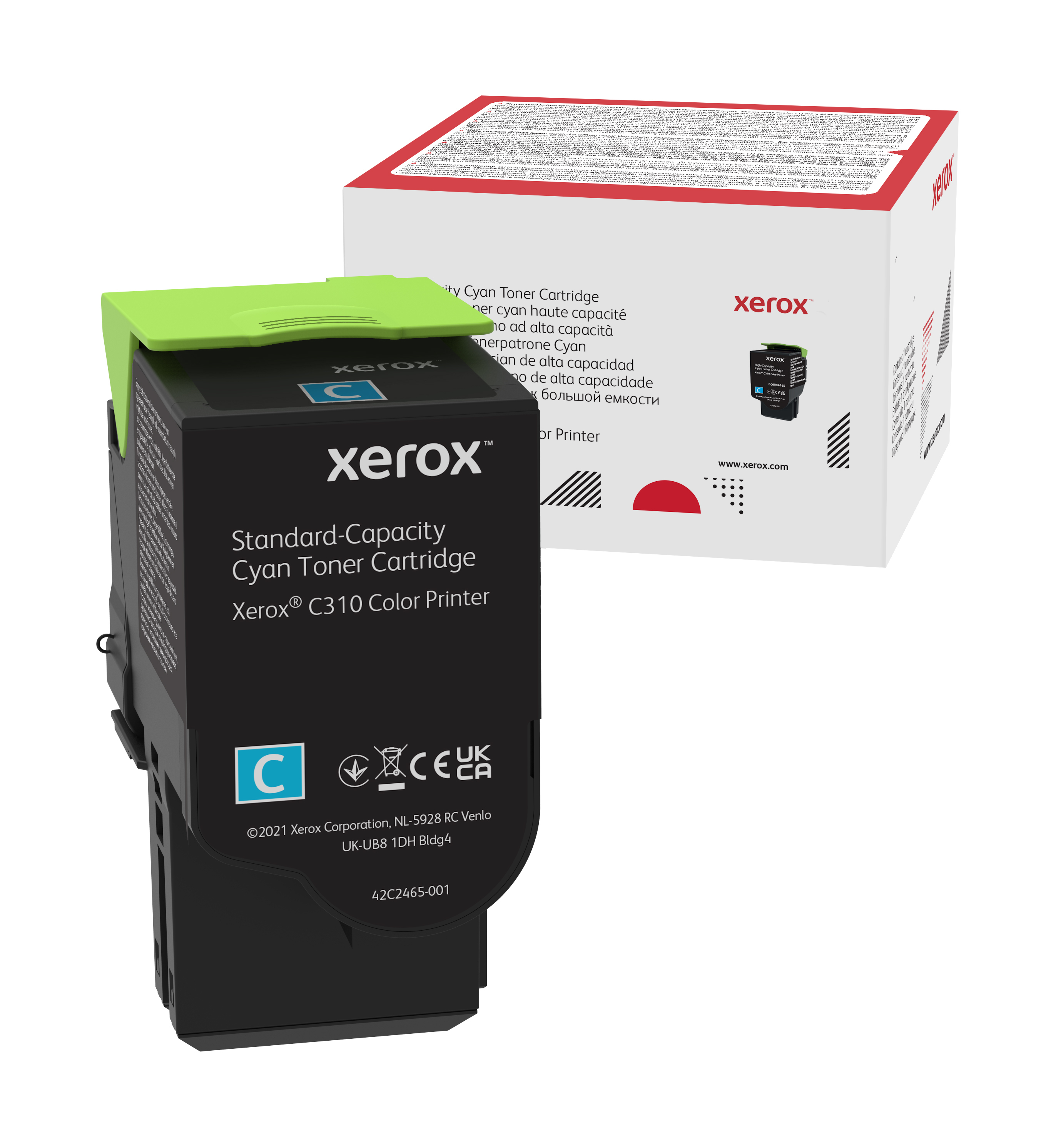 Image of Xerox Cartuccia toner Ciano a Capacità standard da 2000 Pagine per Stampante a colori ® C310​/​multifunzione a colori ® C315 (006R04357)