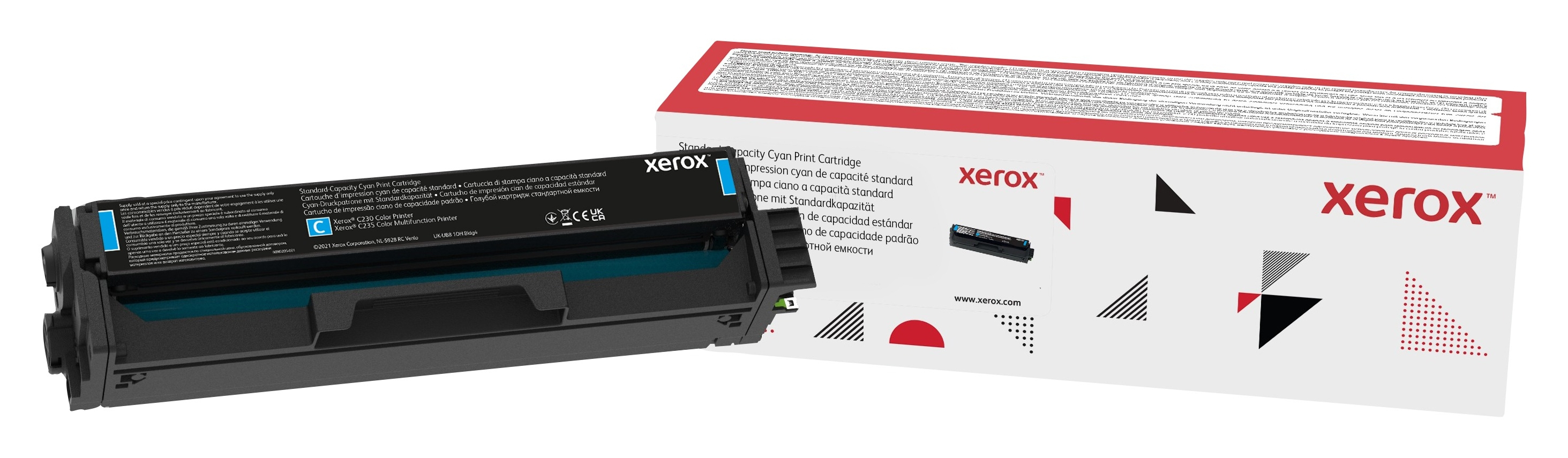 Image of Xerox Cartuccia toner Ciano a Capacità standard da 1500 Pagine per Stampante a colori ® C230​/​multifunzione a colori ® C235 (006R04384)