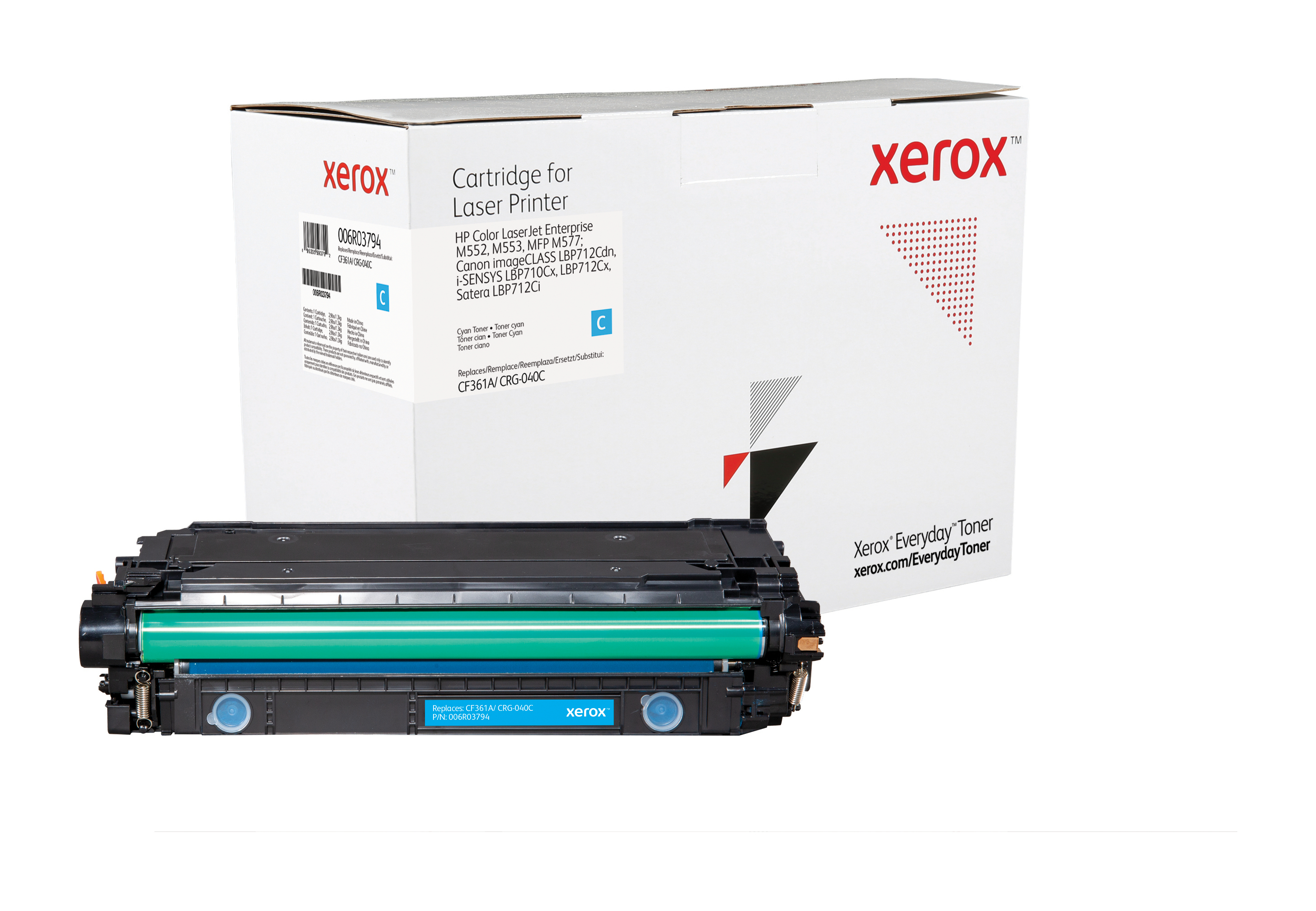 Image of Everyday Toner ™ di Xerox Ciano compatibile con HP 508A (CF361A/ CRG-040C), Capacità standard
