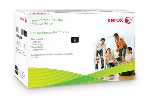 Image of Xerox Cartuccia toner nero. Equivalente a HP CE260X. Compatibile con HP Colour LaserJet CP4525