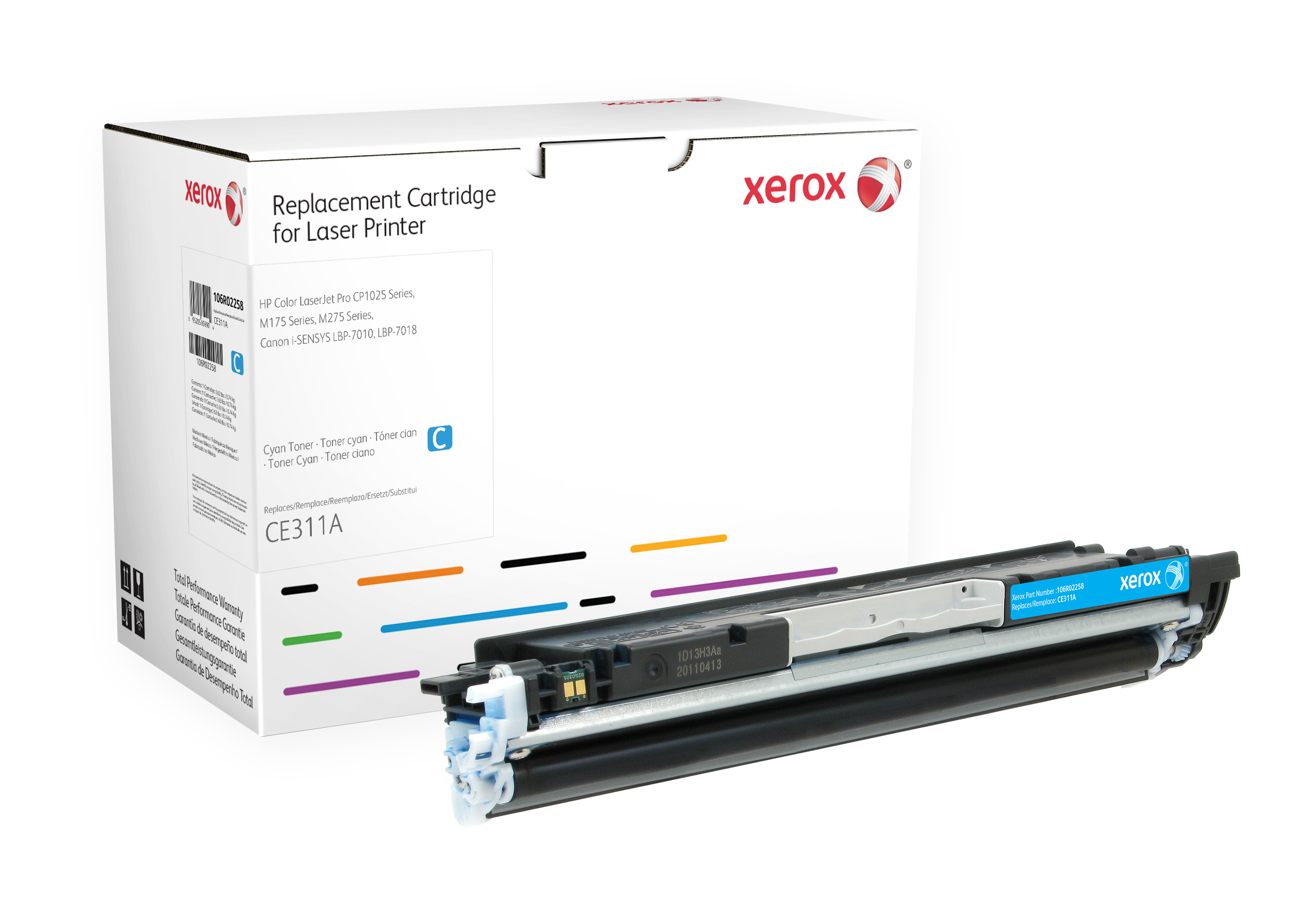 Image of Xerox Cartuccia toner ciano. Equivalente a HP CE311A. Compatibile con HP Colour LaserJet 100 M175 MFP, Colour LaserJet CP1025