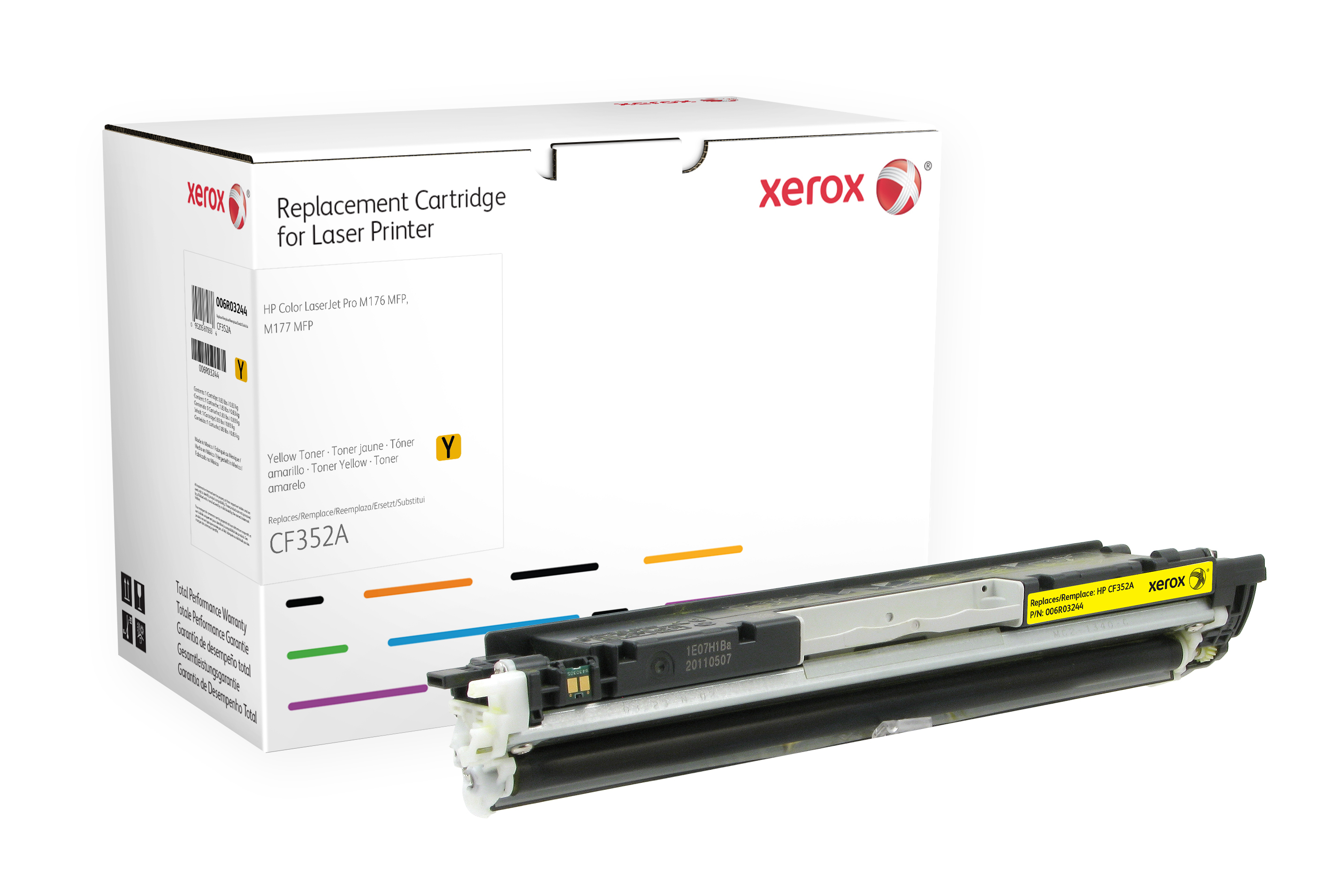Image of Xerox Cartuccia toner giallo. Equivalente a HP CF352A. Compatibile con HP Colour LaserJet Pro M176 MFP, Colour LaserJet Pro M177 MFP