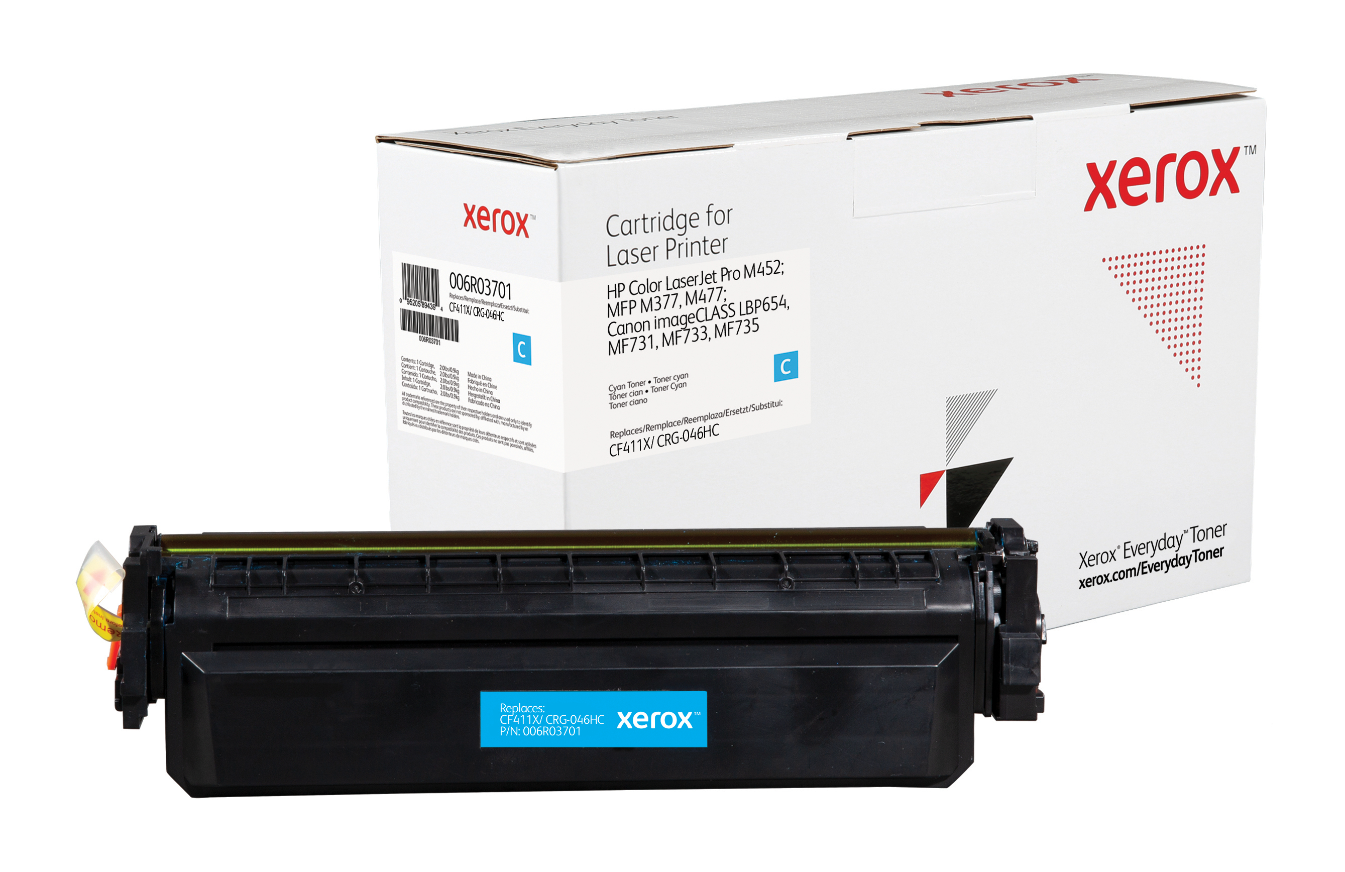 Image of Everyday Toner ™ di Xerox Ciano compatibile con HP 410X (CF411X/ CRG-046HC), High capacity