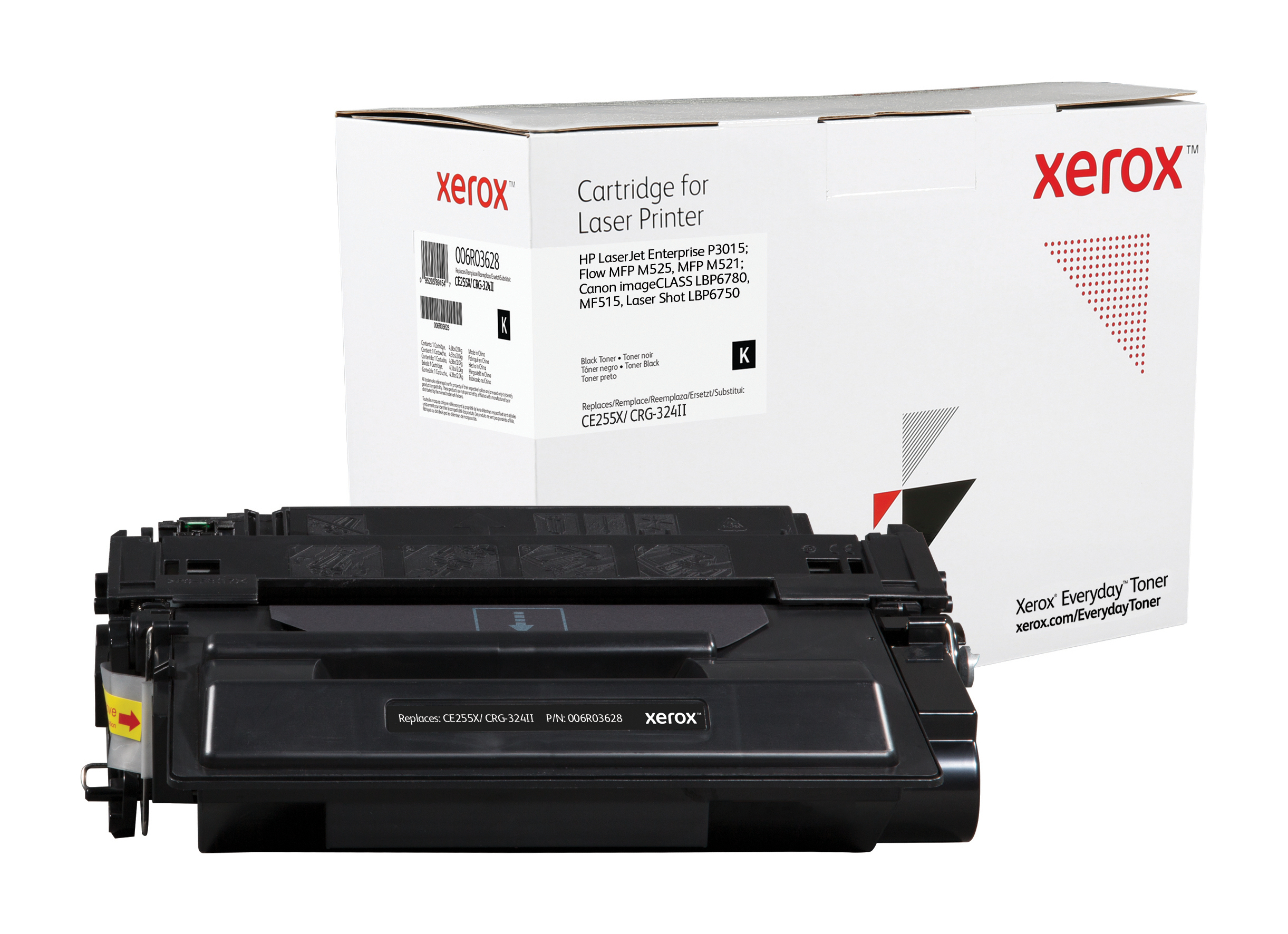 Image of Everyday Toner ™ di Xerox Nero compatibile con HP 55X (CE255X/ CRG-324II), High capacity