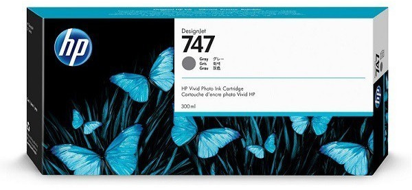 HP Cartuccia di inchiostro grigio 747 DesignJet da 300 ml