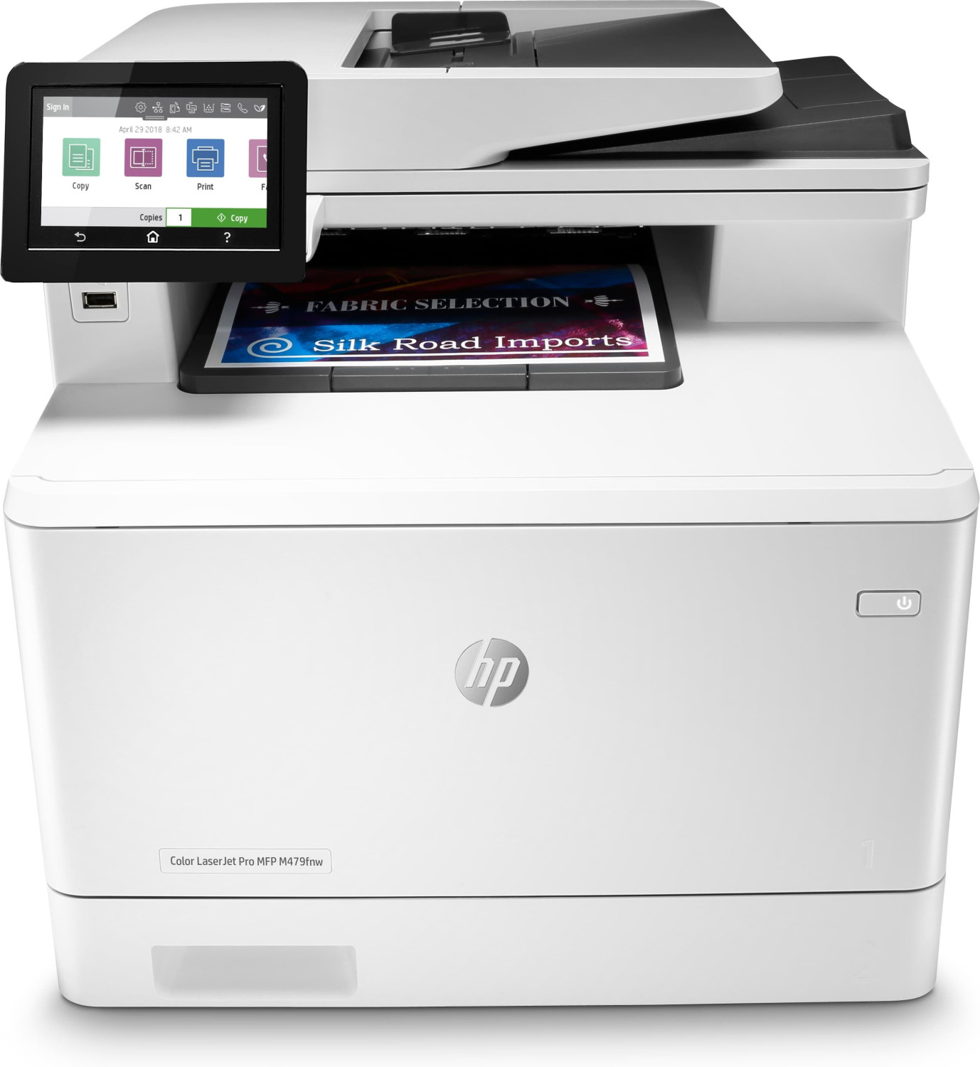 Image of HP Color LaserJet Pro Stampante multifunzione M479fnw, Stampa, copia, scansione, fax, e-mail, Scansione verso e-mail/PDF; ADF da 50 fogli piani