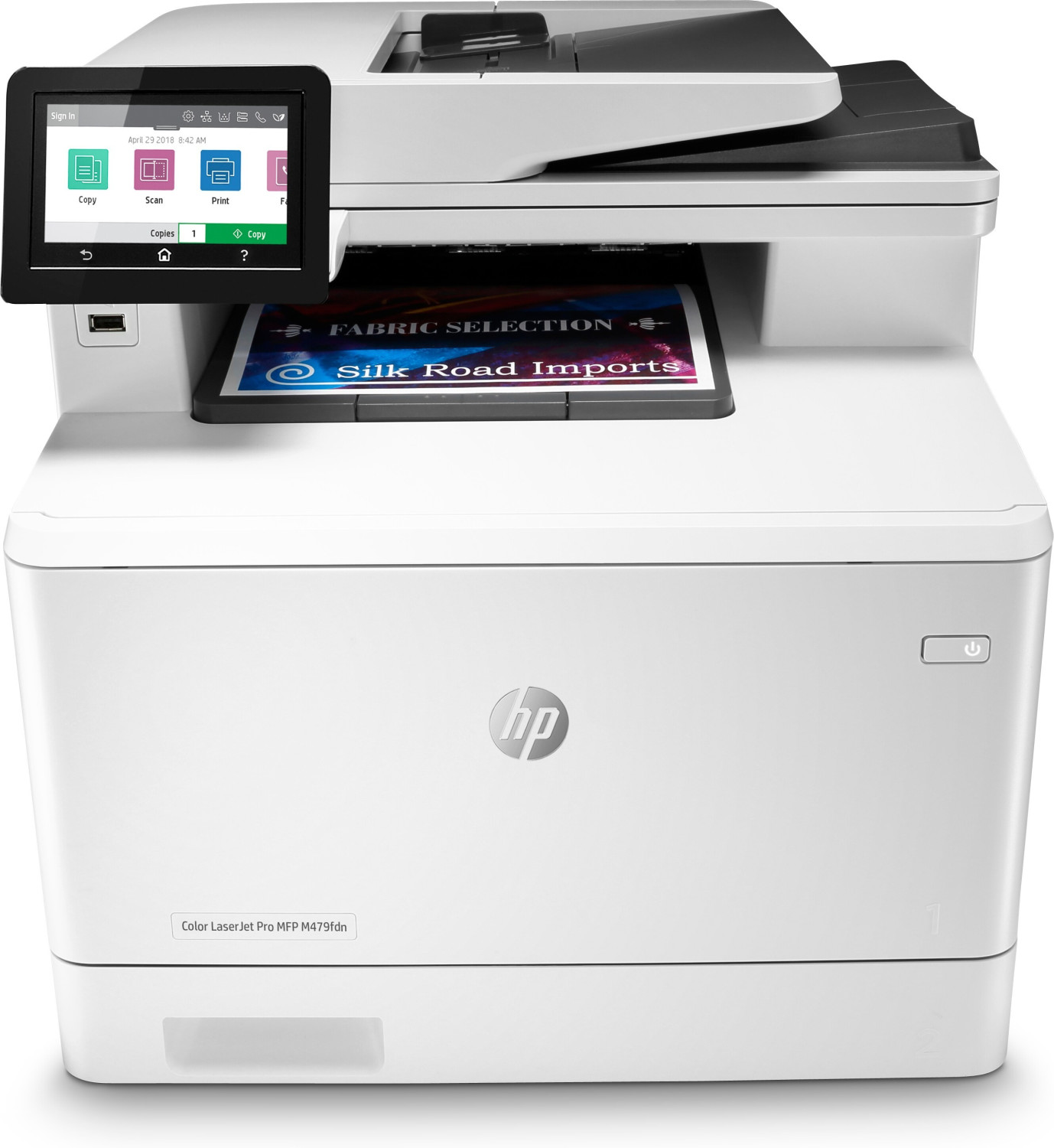 Image of HP Color LaserJet Pro Stampante multifunzione M479fdn, Stampa, copia, scansione, fax, e-mail, scansione verso e-mail/PDF; stampa fronte/retro; ADF da 50 fogli integri