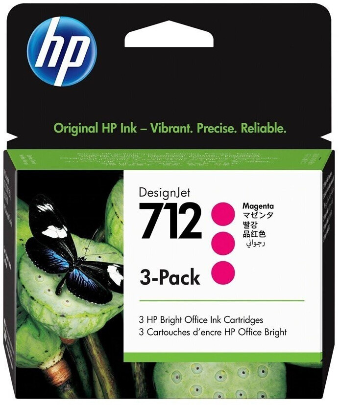 Image of HP Confezione da 3 cartucce di inchiostro magenta originale DesignJet 712 da 29 ml