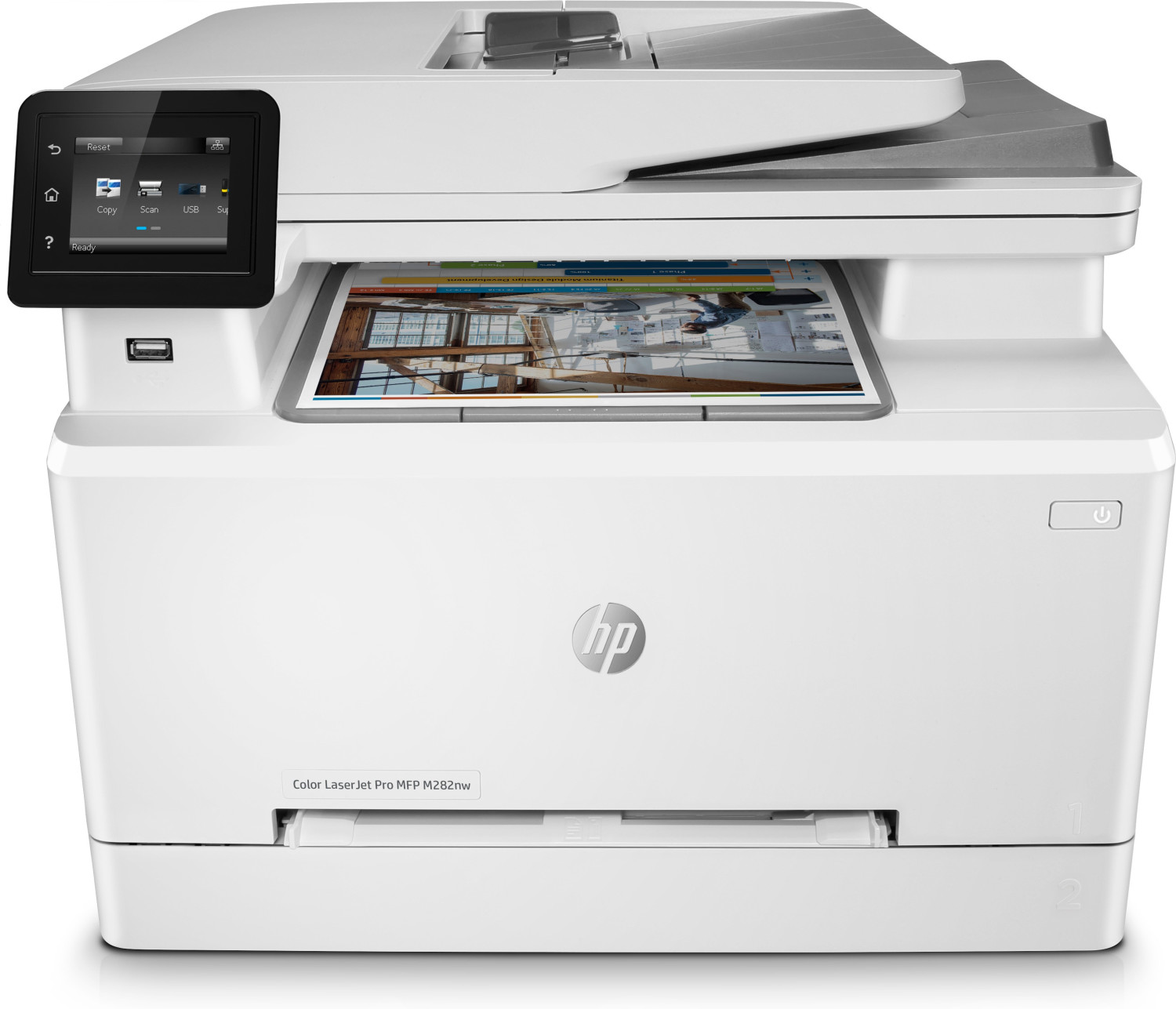 Image of HP Color LaserJet Pro Stampante multifunzione M282nw, Stampa, copia, scansione, stampa da porta USB frontale; scansione verso e-mail; alimentatore automatico di documenti (ADF) da 50 fogli senza pieghe;