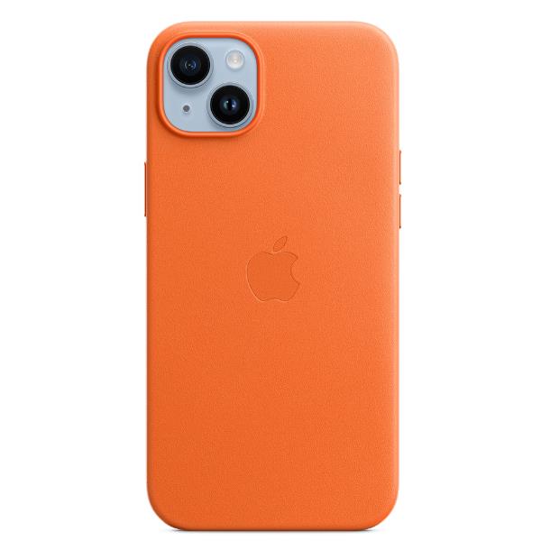 Image of iPhone 14 Plus Leather Case with MagSafe - Orange