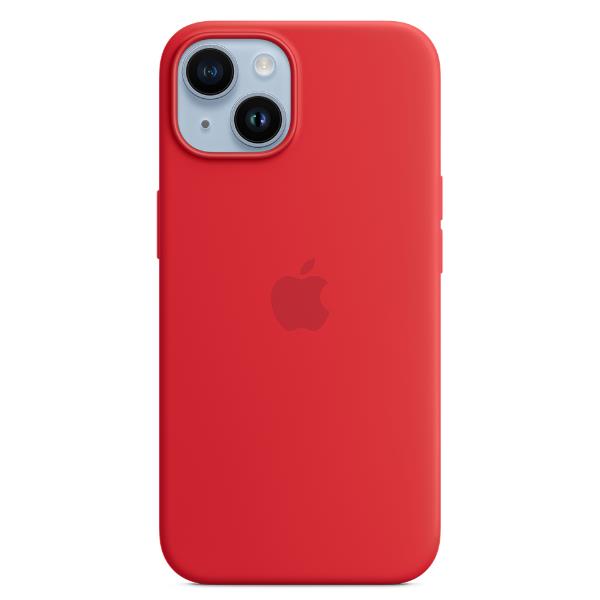 Image of iPhone 14 Plus Silicone Case with MagSafe - (PRODUCT)RED