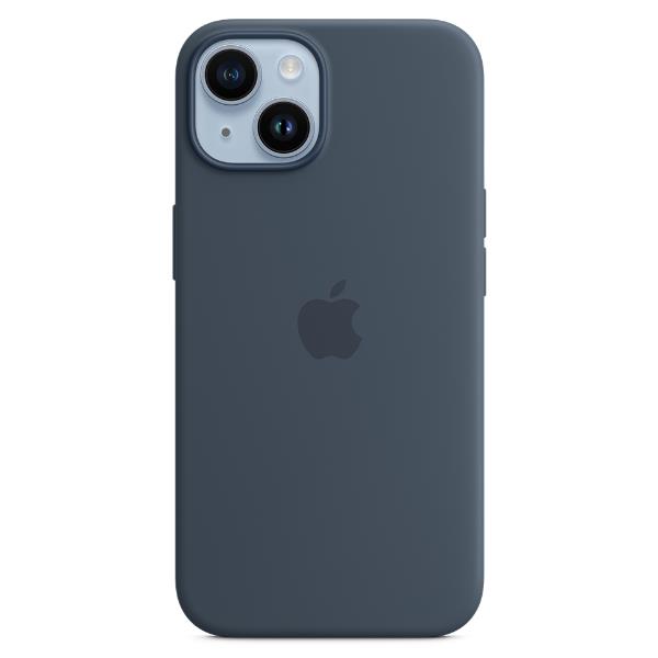 Image of iPhone 14 Pro Silicone Case with MagSafe - Storm Blue