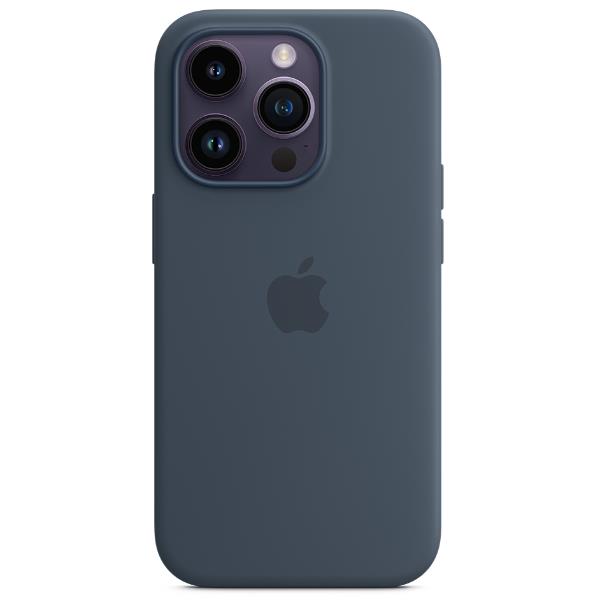Image of Cover Apple per iPhone 14 Pro Max in silicone blu
