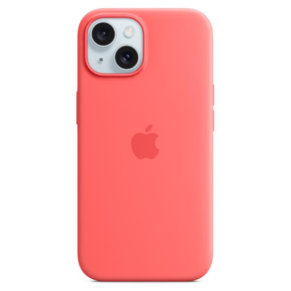 Image of ACCESSORI - Custodia MagSafe in silicone per iPhone 15 Plus - Guava