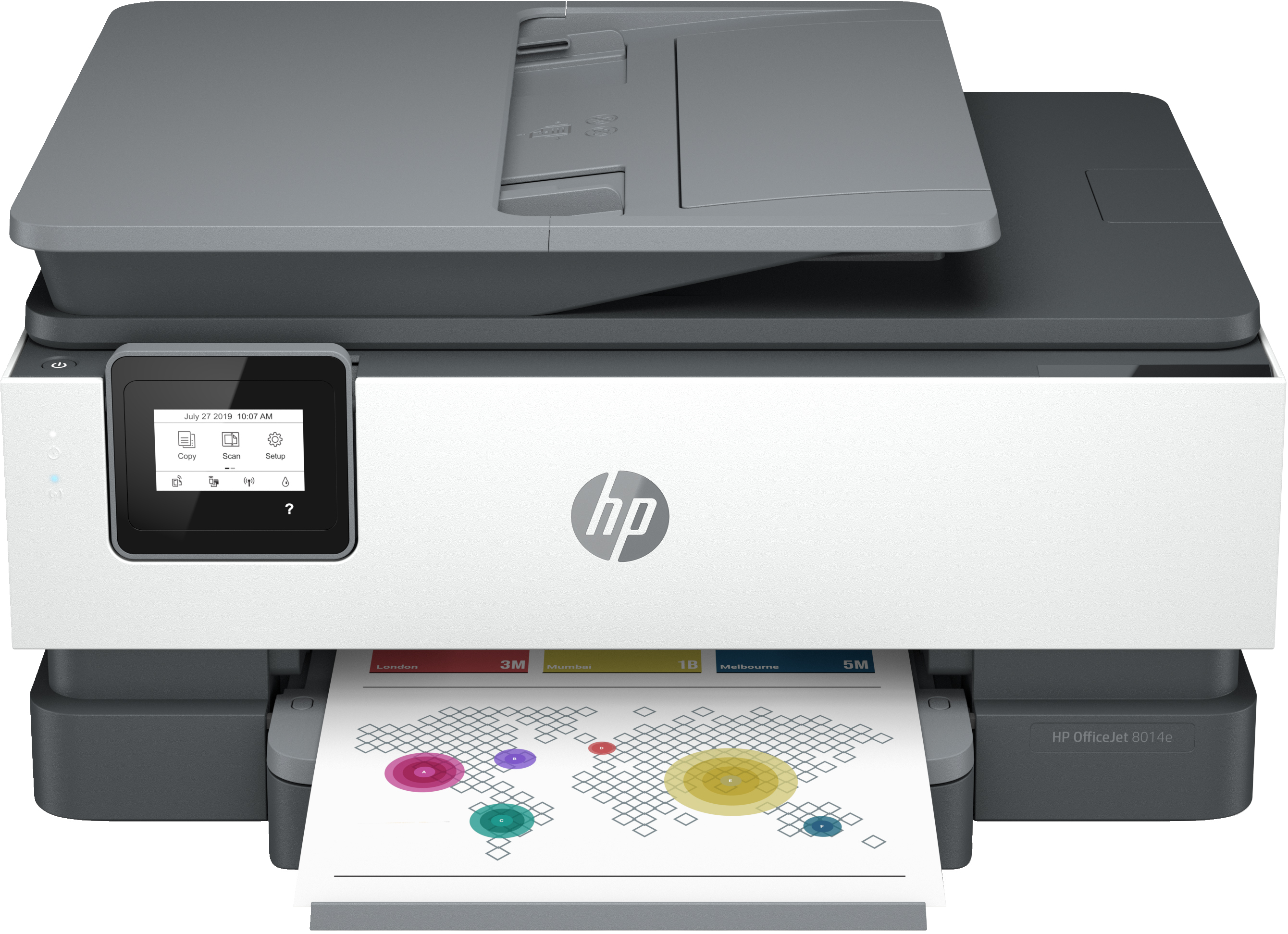Image of HP OfficeJet Stampante multifunzione HP 8014e, Colore, Stampante per Casa, Stampa, copia, scansione, HP+; idoneo per HP Instant Ink; alimentatore automatico di documenti; stampa fronte/retro