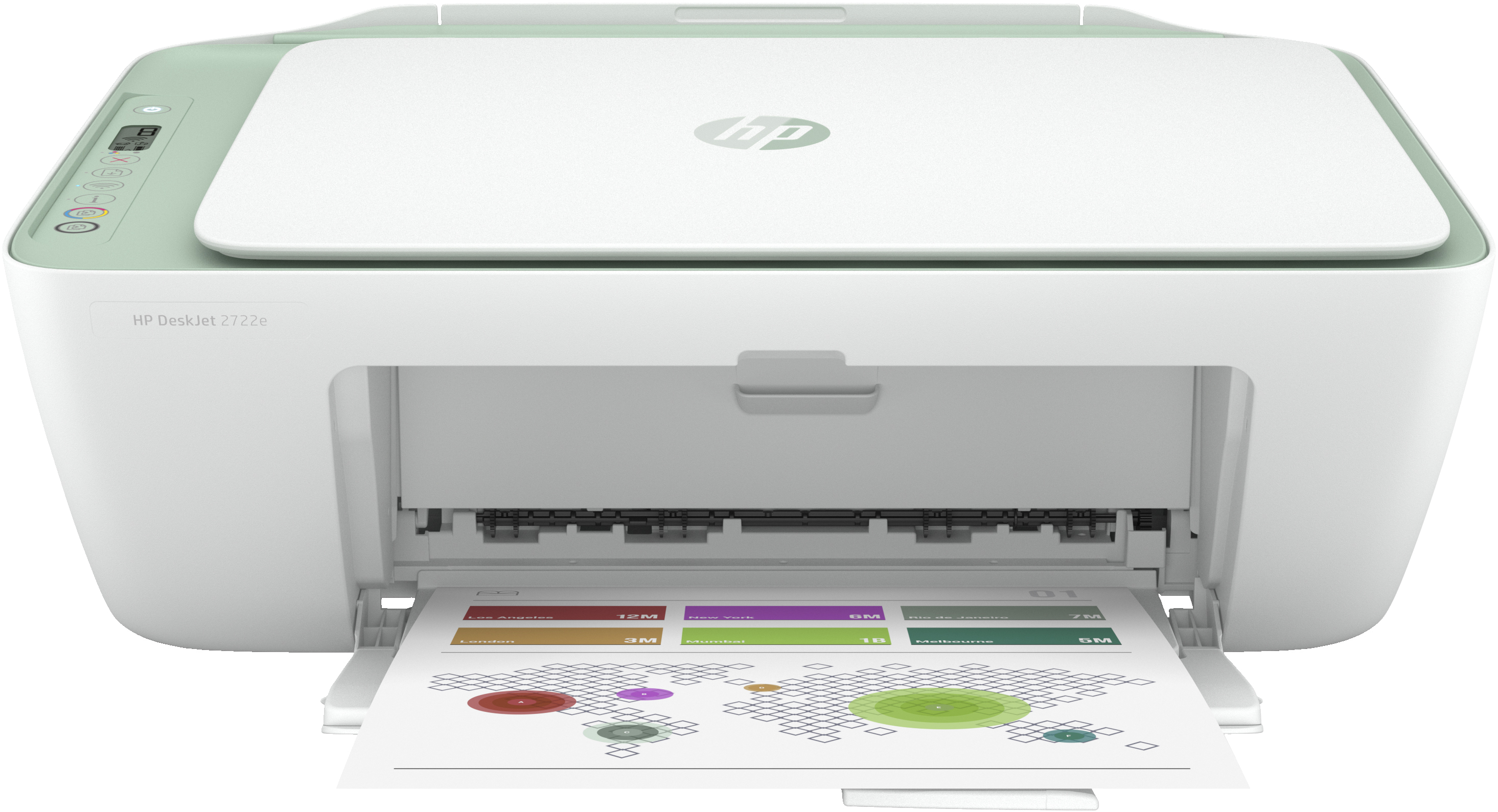 Image of HP DeskJet Stampante multifunzione HP 2722e, Colore, Stampante per Casa, Stampa, copia, scansione, wireless; HP+; idonea a HP Instant Ink; stampa da smartphone o tablet