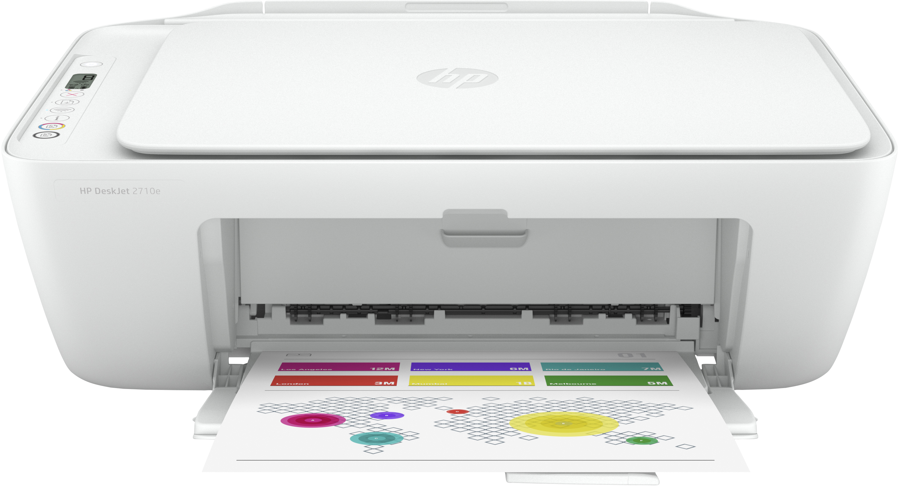 Image of HP DeskJet Stampante multifunzione HP 2710e, Colore, Stampante per Casa, Stampa, copia, scansione, wireless; HP+; idonea a HP Instant Ink; stampa da smartphone o tablet