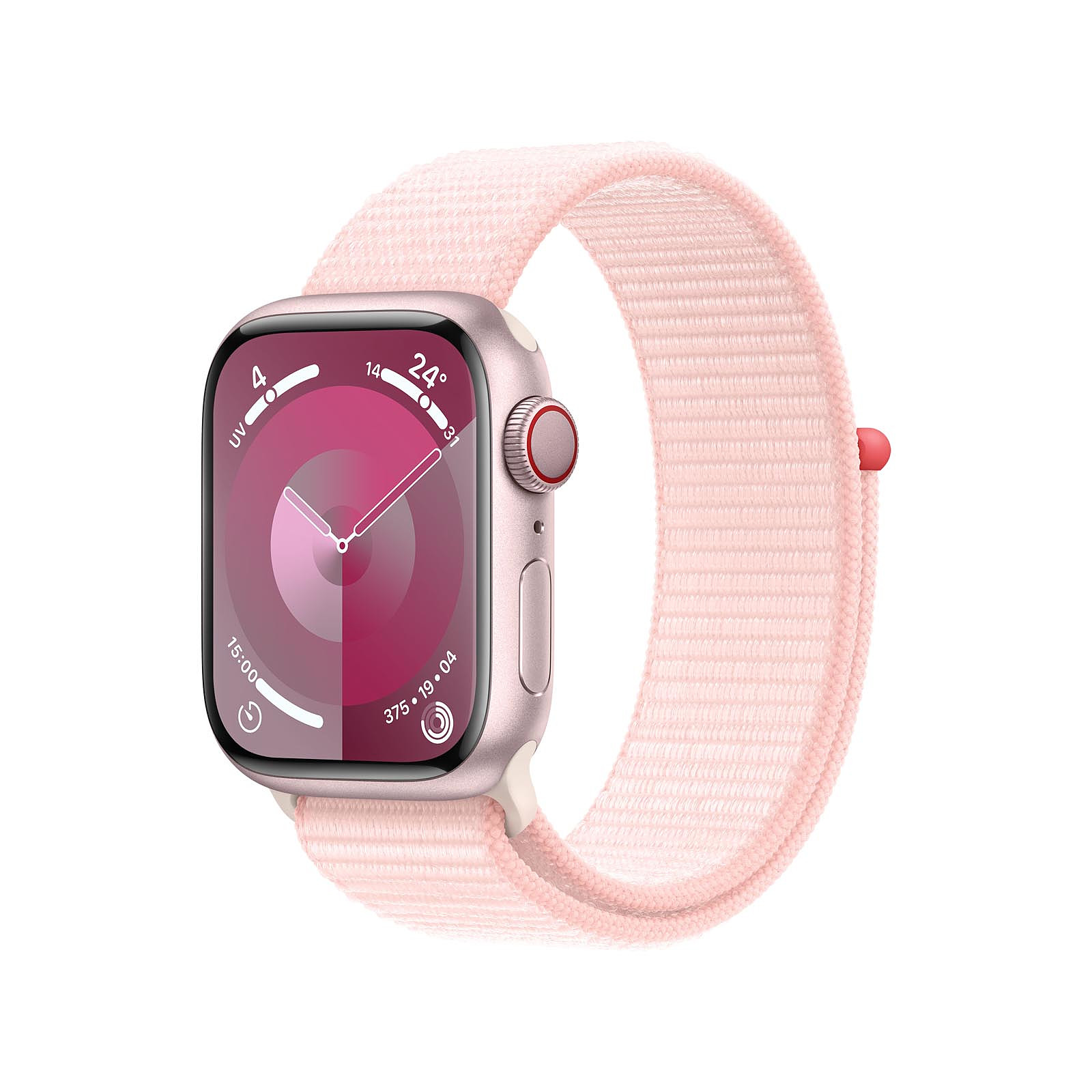 Image of APPLE WATCH SERIES9 GPS + CELLULAR 41MM PINK ALUMINIUM CASE WITH LIGHT PINK SPORT LOOP
