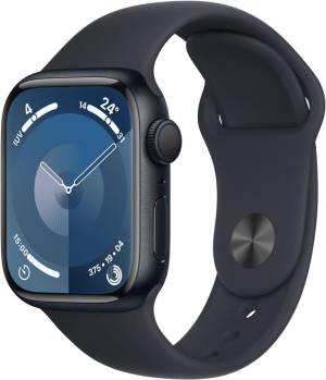 Image of Apple Watch Serie9 41mm Aluminium Case MidNight Sport Band MidNight M/L EU MR8X3QC/A
