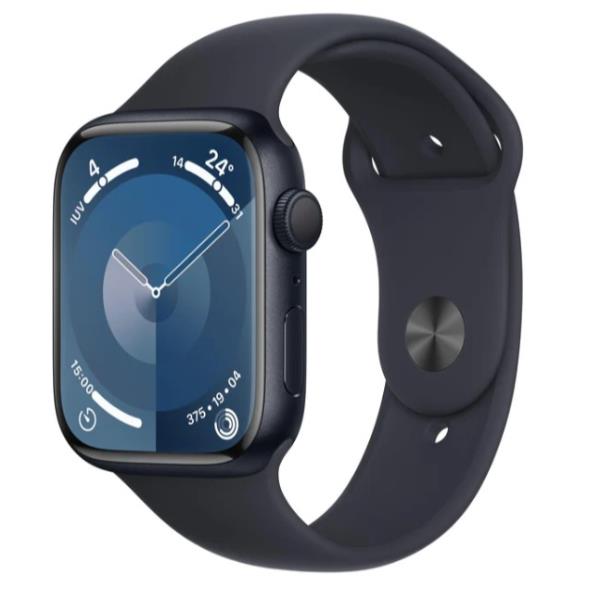 Image of Apple Watch Serie 9 GPS 45mm Alluminio Midnight con cinturino Sport Band Midnight - S/M