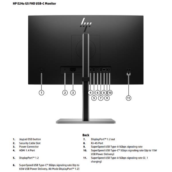 Image of HP E24u G5 FHD USB-C Monitor